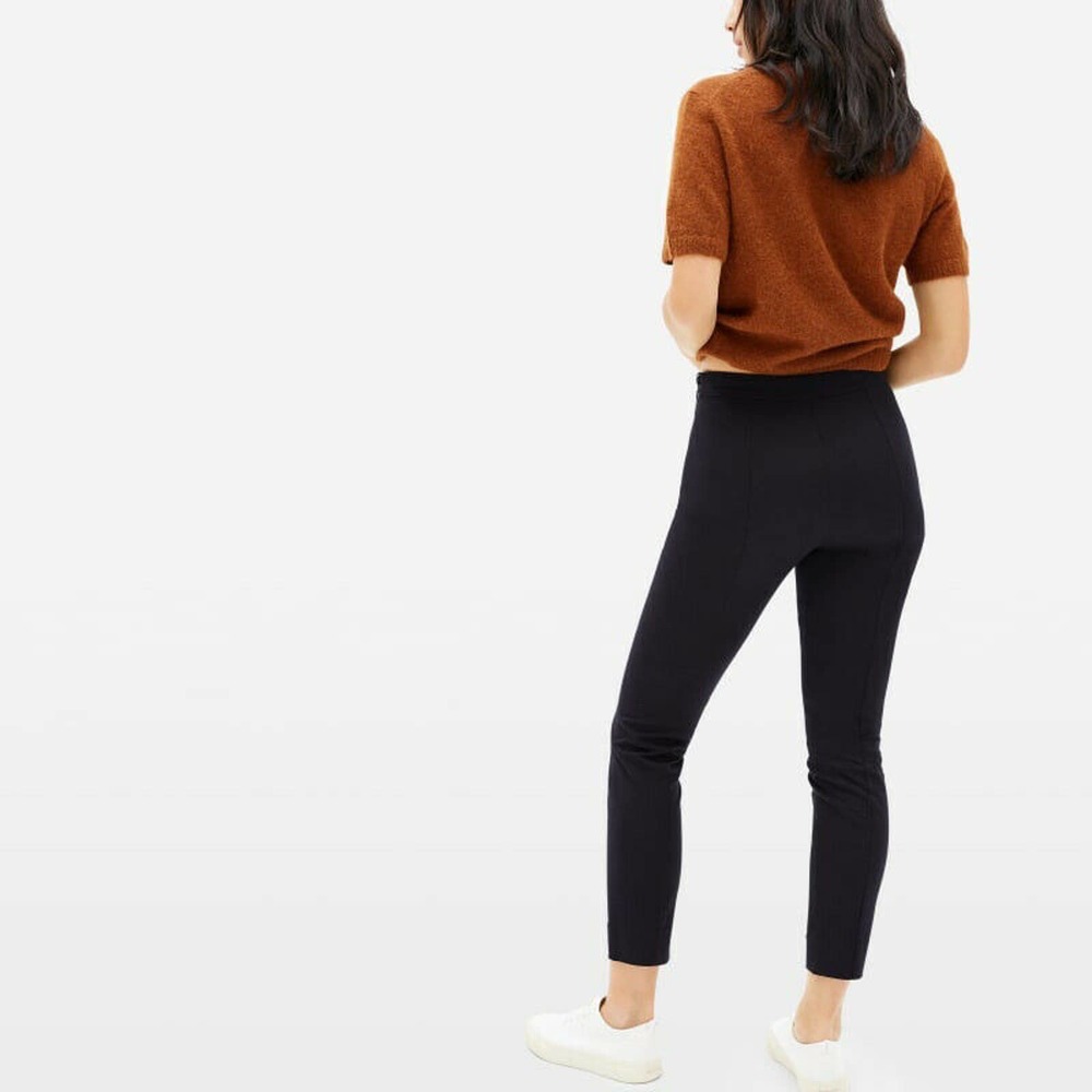 Everlane Black Side Zip Stretch Cotton Work Pant"